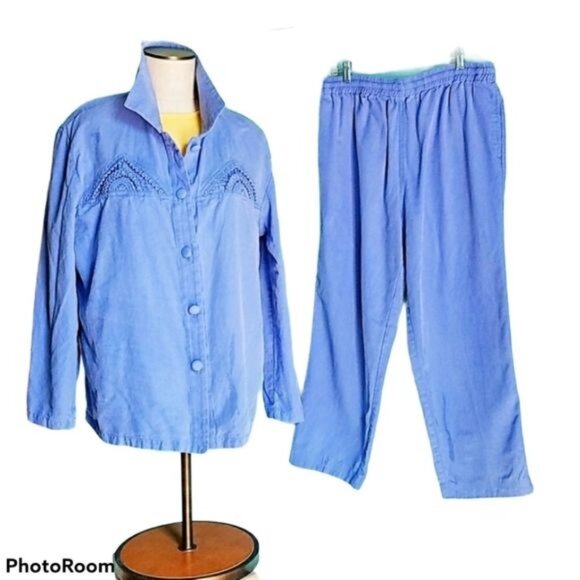 VINTAGE Bala Bala Silk Shirt Pants Blouse Trousers Women's Extra Large WOMAN'S - Picture 1 of 15